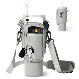 Bolsa Porta Garrafas De 40oz Neoprene Para Copo Stanley Quencher Com Alça De Ombro Ajustável Água
