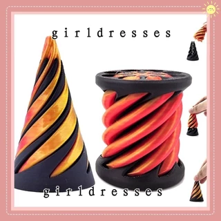 GD Spiral Fidget Toy Cone , Impossível Ornamentos Decorativos Impressos Desenvolvimento De Inteligência Jogos Matemáticos Vortex Ilusão De Rosca Helix Screw Para Crianças