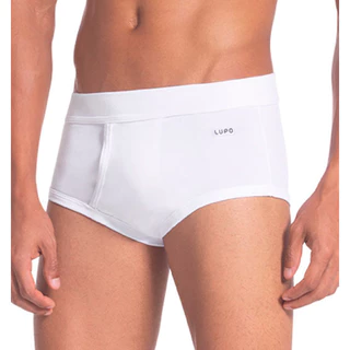 UNIDADE CUECA LUPO SLIP COM ABERTURA FRONTAL ALGODÃO 5546
