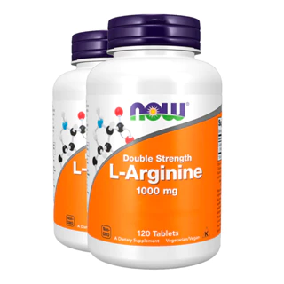 Kit 2x L-Arginina 1000mg Now Foods L-Arginine 120 Tablets Importado/Made in Usa