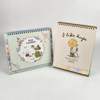 Snoopy Moomin Valley Mothn-to-view Table Planning 2025 Stand Desktop Calendar SPP14919