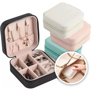 Porta-jóias portátil | Caixas de Jóias Para Mulheres Conjunto de Colar | Bolsa de armazenamento de joias de viagem para colar, brincos, anéis, pulseira Generic