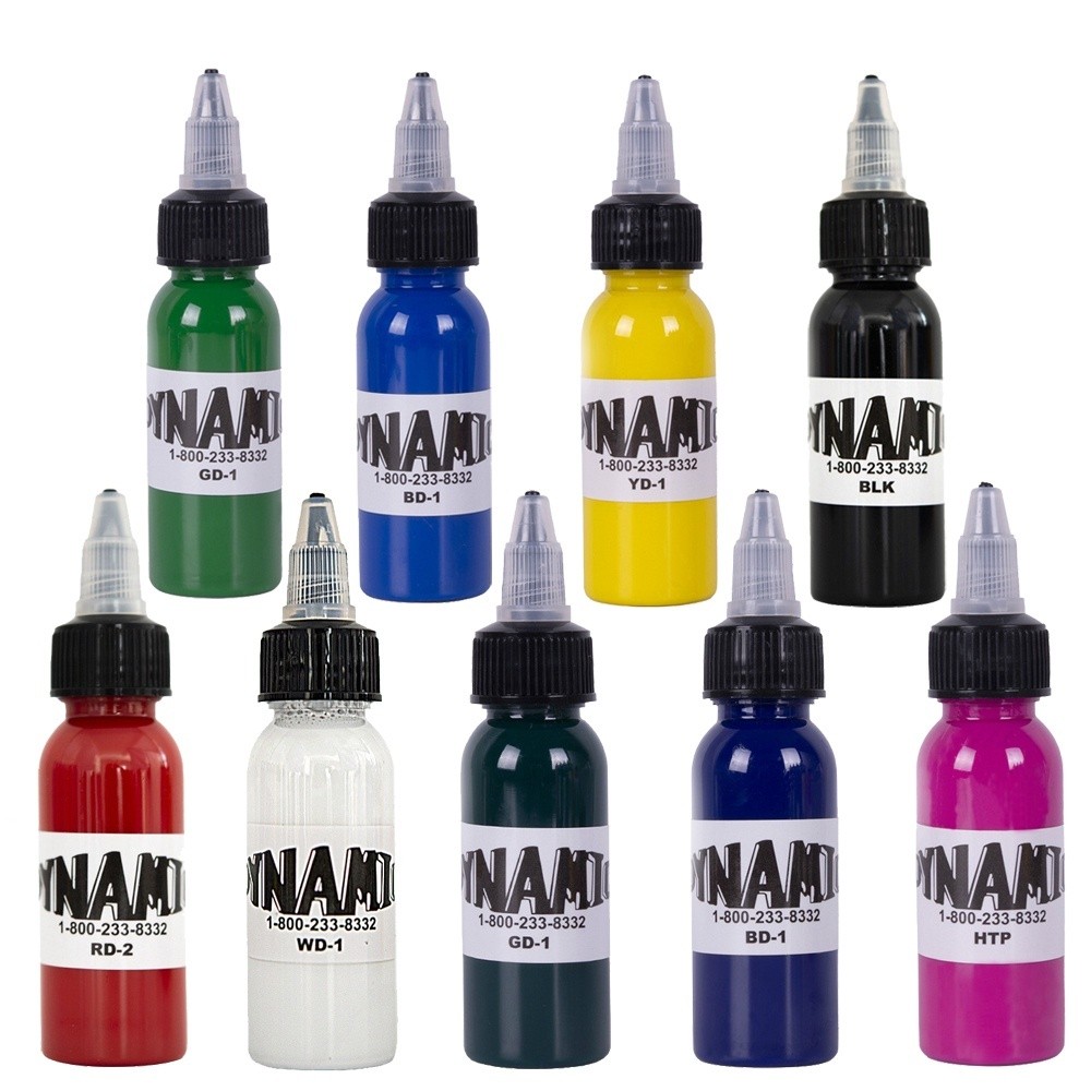 Dinâmico 9 cores 30ml/garrafa de tinta de tatuagem profissional para ...