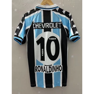 000-01 Gremio RONALDINHO Camiseta De Futebol Retrô Personalizada De Alta Qualidade
