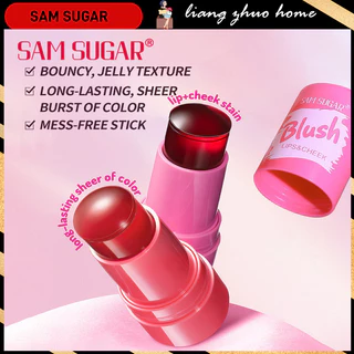 SAM SUGAR Blush Blusher Lip & Cheek Stick De Tonalidade Hidratante Batom Brilho Labial Brilhante Transparente Maquiagem De Contorno Mate Creme Duradouro