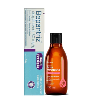 bepantriz+oleo de Rosa mosqueta 100ml farmax em Oferta na Shopee