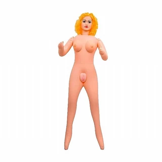 Boneca Inflável com Vagina e Anus em Cyberskin Loira