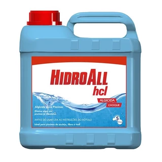 Algicida Choque Hcl Hidroall 5L Tampa Vermelha