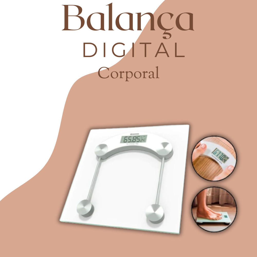 Balança Digital Eletrônica Corporal Pessoas Vidro Temperado Peso Até ...