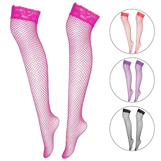 Sexy Fishnet Meias Mulheres Verão Fino Transparente Malha Coxa Meias Altas Elasticidade Sobre Joelho Meia De Nylon 6 Cor