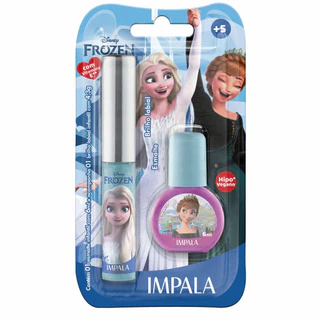 Kit Gloss Brilho Labial e Esmalte Infantil Impala Frozen