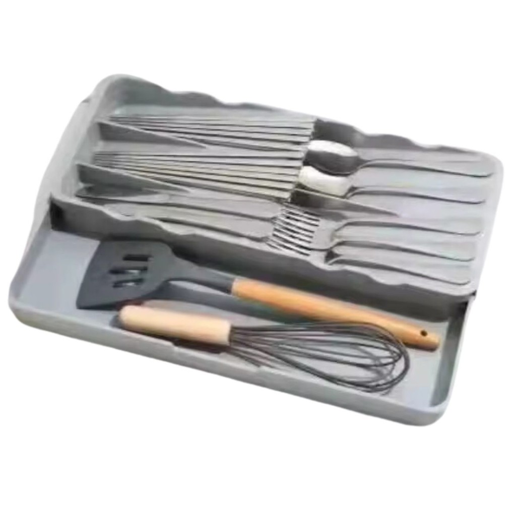 Organizador de Talheres Gaveta Com 5 Divisórias e Extensível