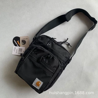Bolsa mensageiro de lona bolsa de ombro com zíper bolsa com vários bolsos bolsa para celular de grande capacidade