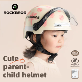 ROCKBROS Capacete De Bicicleta Elétrica Seguro Respirável Confortável Scooter Padrão Leve Pai Filho Tipo Equitação