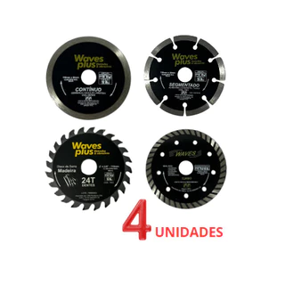 disco de corte continuo Kit 4 unidades /serra marmore/ disco de corte diamantado /110mm /construção