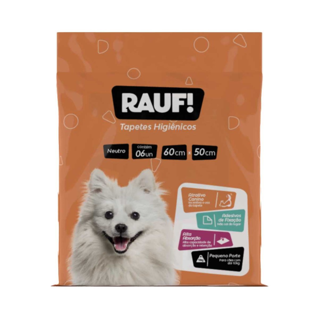 Tapete Higiênico Para Cães Rauf Pads 6 Unidades 60x50cm | Shopee Brasil