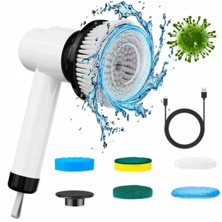 Escova de Limpeza Elétrica 6 em 1 Ajustável, Recarregável, Ideal para Janelas, Banheiro e Cozinha em Oferta na Shopee