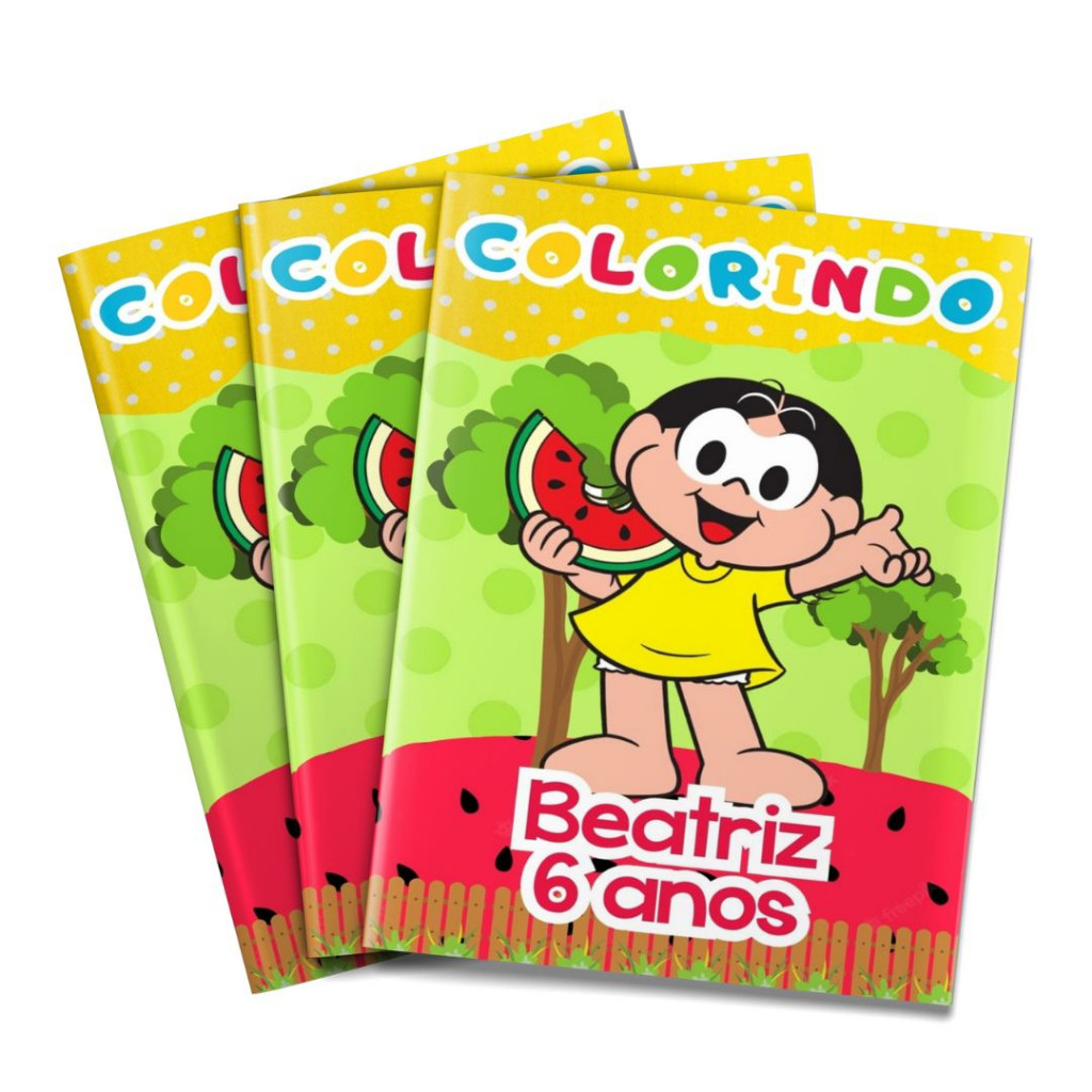 Livro de colorir lembrancinha Magali personalizada
