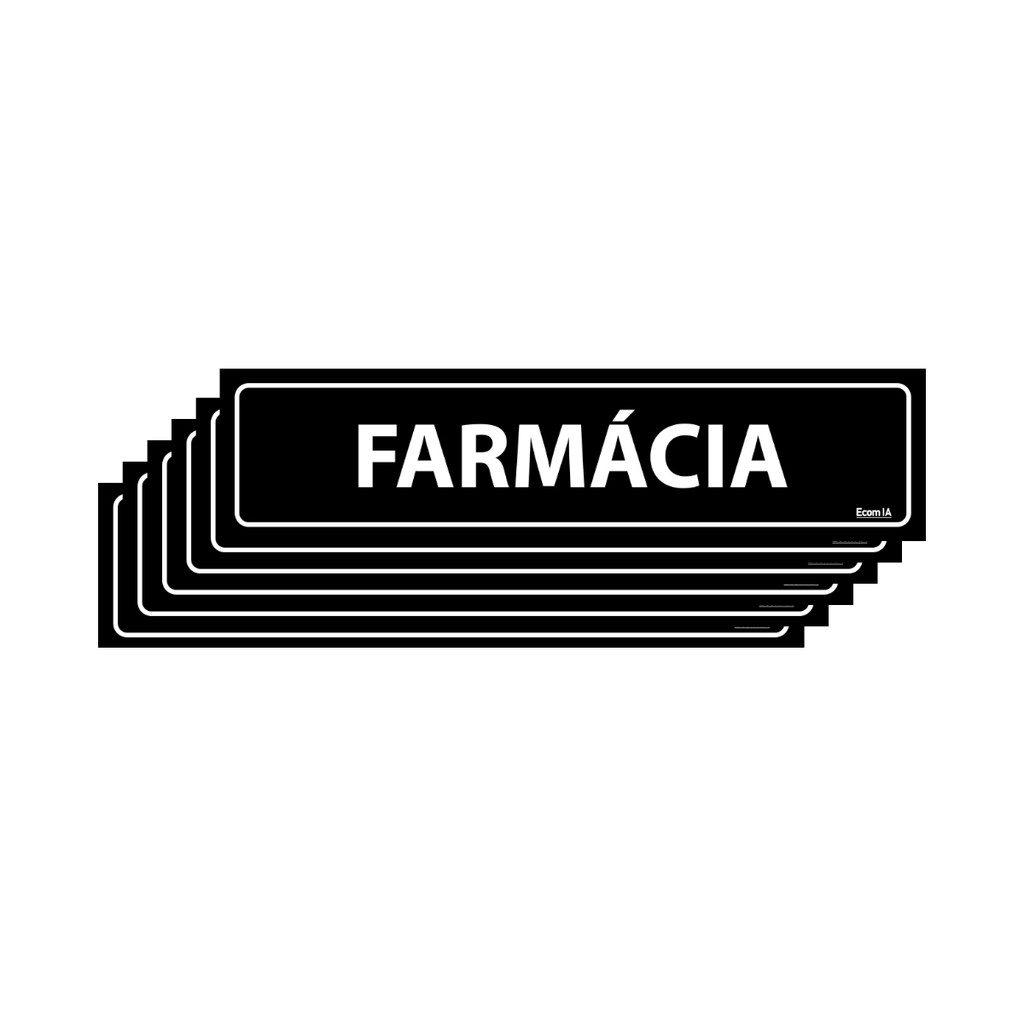Kit 6 Placas De Sinalização Farmácia 30x7 Ecom IA - A-585 F9e | Shopee ...