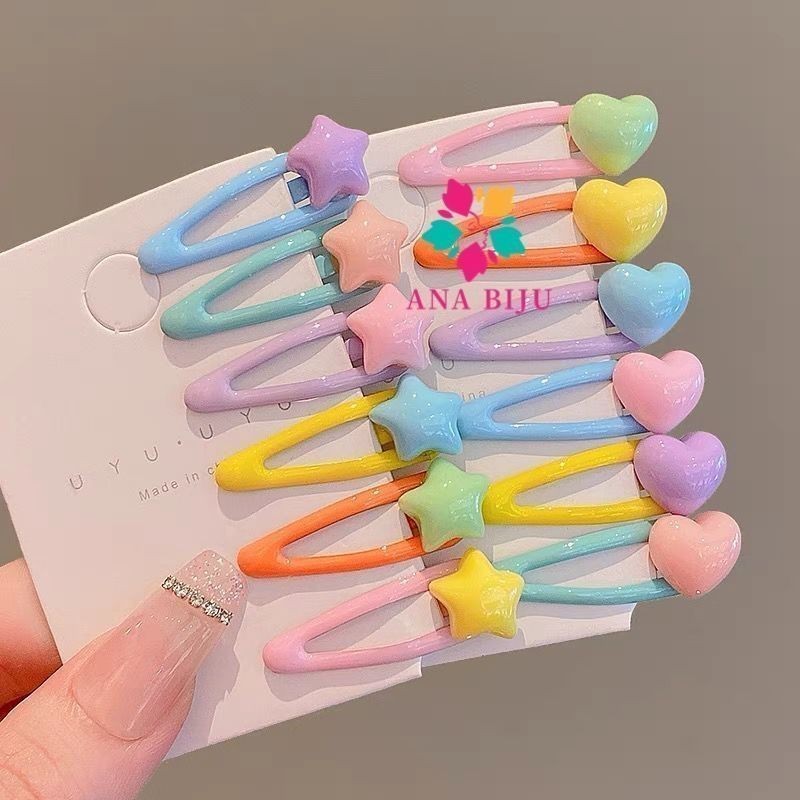 KIT Presilha de Cabelo 5,5cm Tic Tac Infantil Colorido com Desenho Tic ...