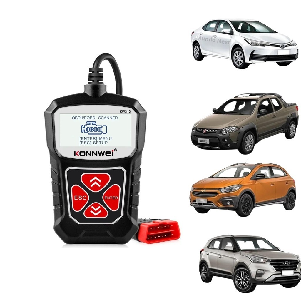 Suporte Portugues Konnwei KW310 Obd2 Scanner Automotivo