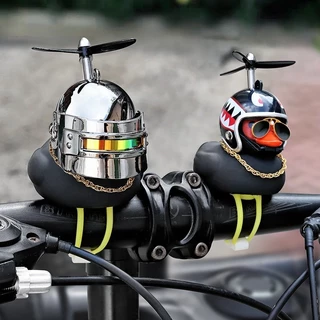 Pato Preto Com Hélice De Capacete Onda De Carro Quebrando Ornamentos Internos Decoração
