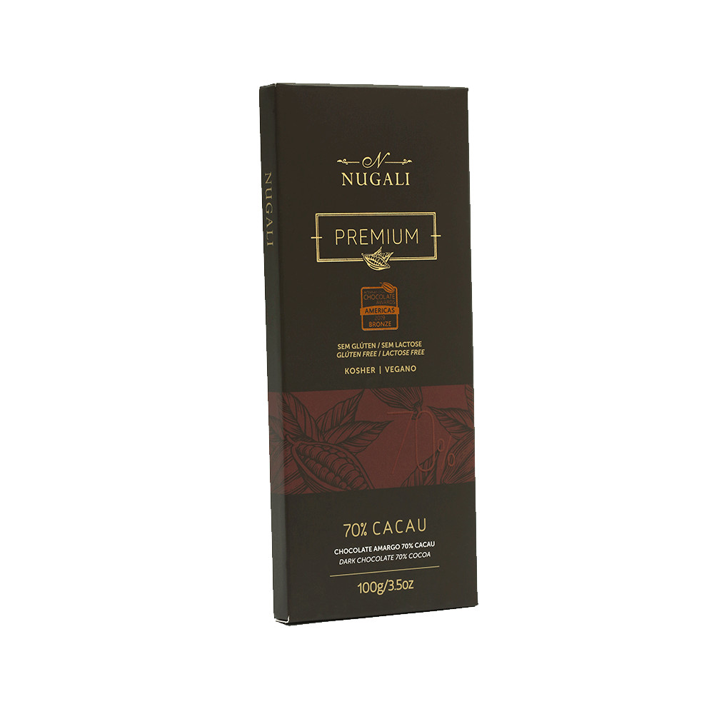 Tablete de Chocolate Premium Amargo 70% 100g - Nugali