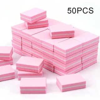 50 Pcs Mini Lixa de Pedicure e Manicure para Nail Art e Polimento de Unhas