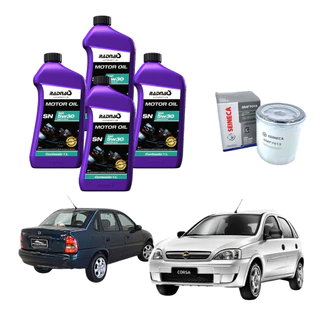 KIT Filtro + Troca De Óleo Radnaq 5w30 Sintético CORSA - 4L