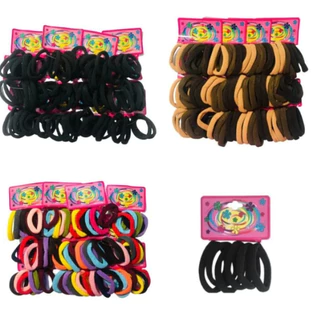 Conjunto de 72/144/216 Elásticos de Cabelo de Alta Elasticidade - Diversas Cores