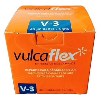 Remendo Black Reparo V-3 60 Mm Com 40 Un Vulcaflex Redondo