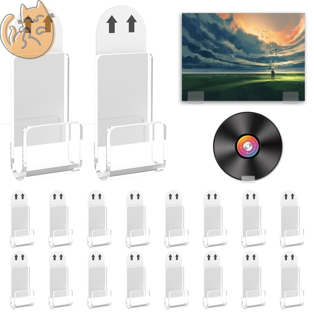 18 Unidades De Discos De Vinil Para Montagem Na Parede , Suporte Acrílicos Autoadesivos , Transparentes , Display De Sem Broca 1.57 , 0.78 , 0.2 Em SHOPQJC1421