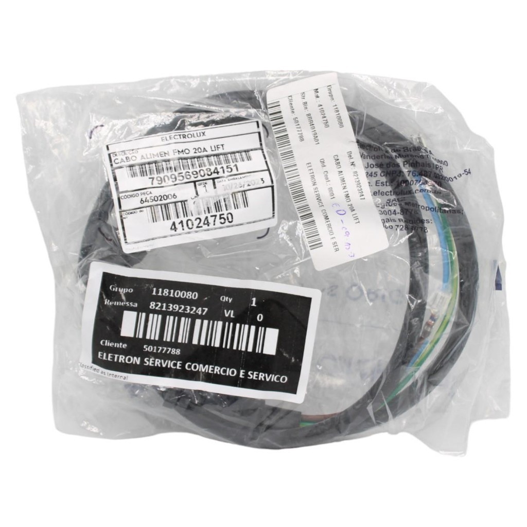 Cabo 3x1,5 20a 1 Metro P/ Micro-ondas Electrolux Mef28 Original