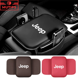 Jeep Car Armrest Pad Centro De Couro Console Caixa De Proteção Almofada Para Renegade Compass Willys Wrangler jk Grand Cherokee Comandante