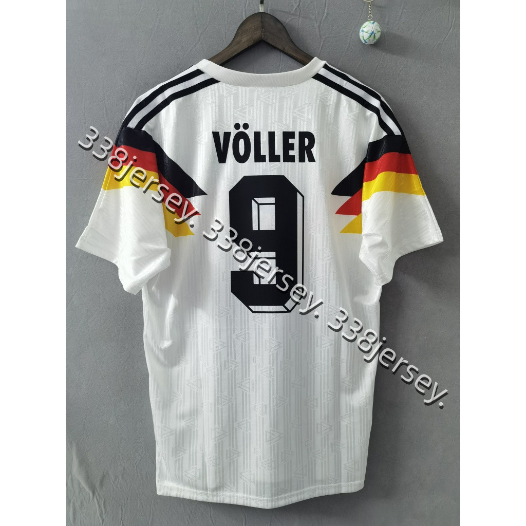 Camisa Retro 1990 Alemanha 9 # Reprodução VOLLER Material de Alta Qualidade Retro Futebol T-Shirt 10 # MATTHASU 18 # KLINS MAMANN NSZO