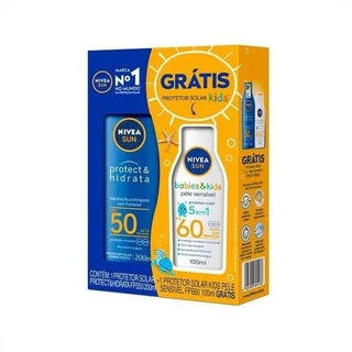 NIVEA Protetor Solar Corporal FPS50 200ml GRATIS baby e kids FPS60 100ml
