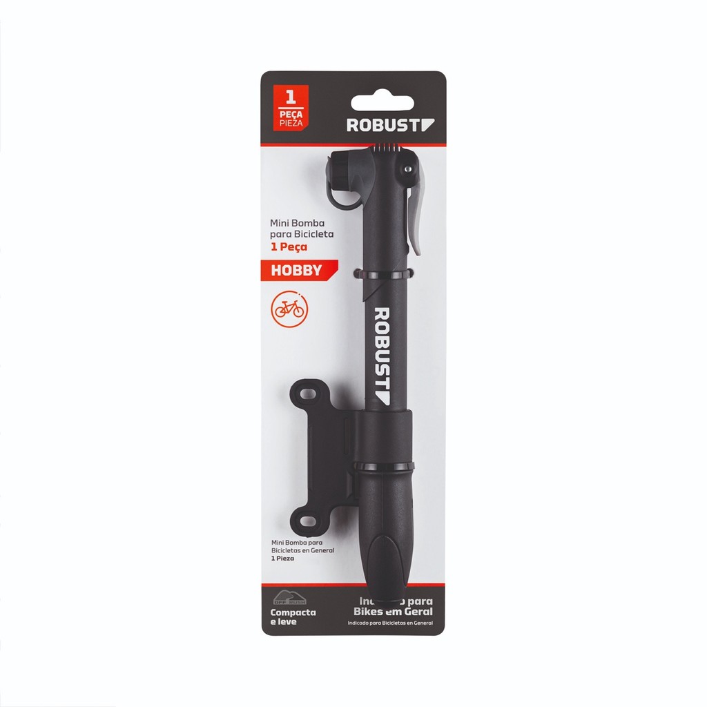 Mini Bomba Portátil para Bicicletas Bikes - S99802001 - Compacta e Eficiente, Ideal para Emergências - Gedore Robust