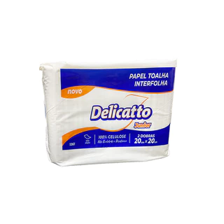 Papel Toalha Interfolha 2 Dobras Folha Simples 20x20 Delicatto em Oferta na Shopee