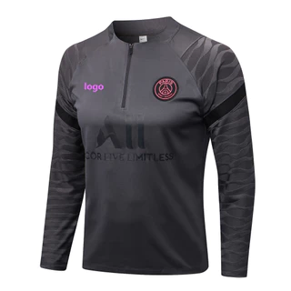 21-22-23 Paris Saint Germain Camisa De Treino De Futebol Com Meio Zíper PSG 10 # Mess 88T6 0TAD