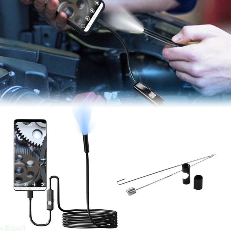 Toda USBC 6 LED Câmera Endoscópio Snake Inspection Scope Boroscópio À ...