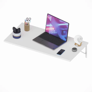 Mesa Escrivaninha MDF 60 cm Branco Suspensa Computador Notebook Home Office Cozinha Quarto Aparador