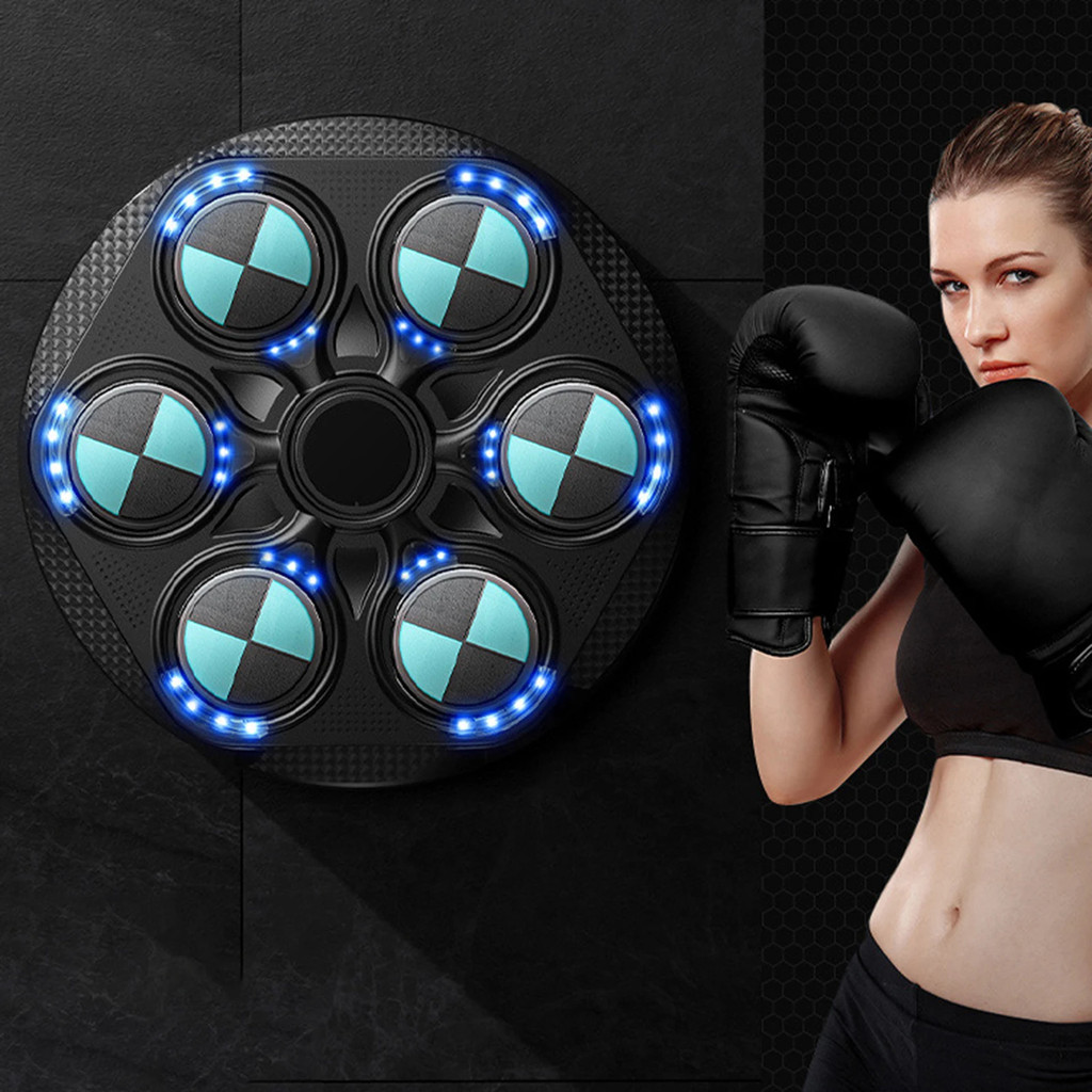 Máquina de Boxe Musical Treino em Casa Bluetooth Recarregável Treine Soco Agilidade Exercício Físico