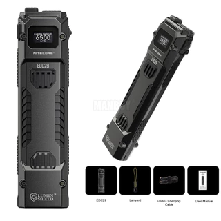 NITECORE EDC29 6500 Lumens Luz Branca 2 x Nitecorelab UHi 20 MAX Lanterna EDC Externa Com Bloqueio Rápido