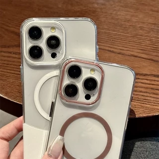 Sucção magnética dupla minimalista adequada para capa de celular Apple11 13 14 15 16 promax, nova proteção de lente