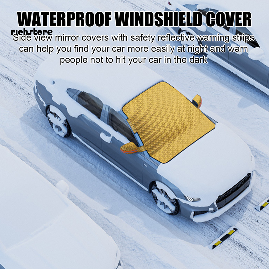 Car Snow Cover Waterproof Windshield Premium with Rearview Mirror
