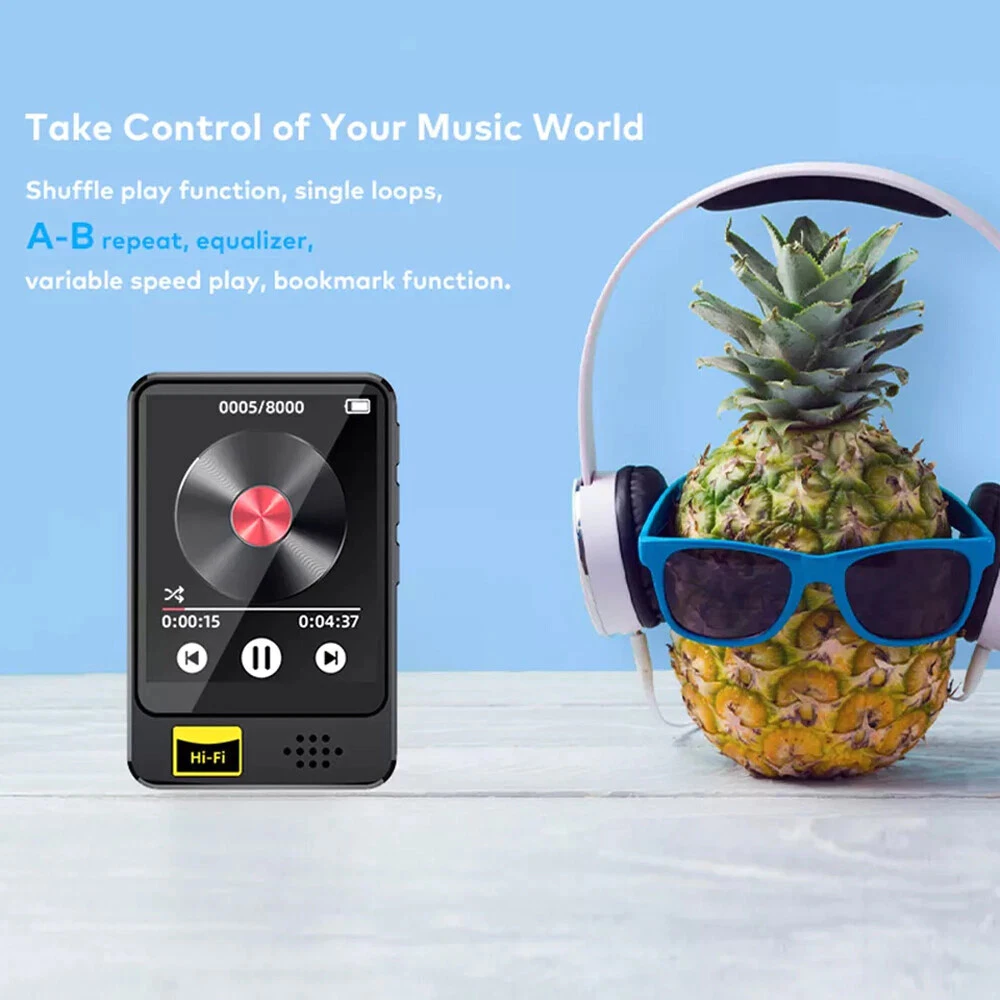 MP3 Player Bluetooth LCD frontal design compacto
