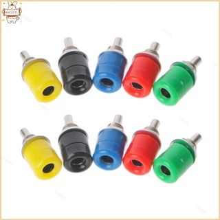 10 Pcs 5 Cores 4mm Fêmea Banana Plug Tomada Conector Ligação Terminação Áudio