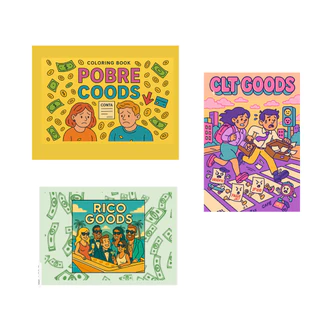 LIVRO DE COLORIR 3 EM 1 PARA ADULTOS POBRE/ RICO/ CLT GOODS em Oferta na Shopee