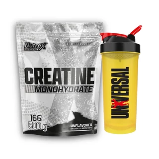 Kit Creatina Monohydrate Pura 500g - Nutrex + Coqueteleira 600ml - Universal em Oferta na Shopee