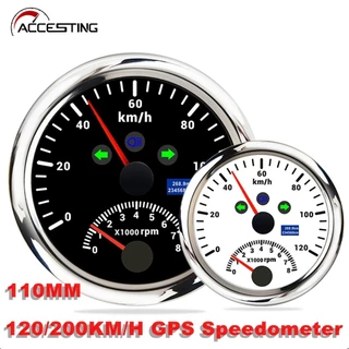 120/200 KM/H 110MM GPS Velocímetro À Prova D'água Tacômetro Digital Para Barco Caminhão De Carro , 12V